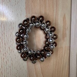 🌸 4/$25 Silver/Brown Beaded Stretch Bracelet